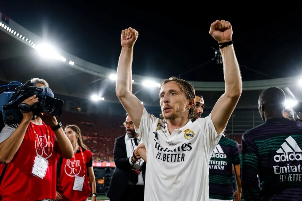 Luka Modric no Real Madrid. | Foto: Getty Images